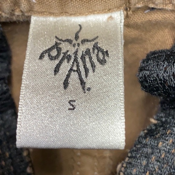 PRANA S Tan Cargo Capri Cropped Pants Embroidered - Picture 8 of 8